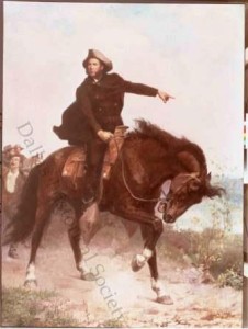 Equestrian portrait of Sam Houston